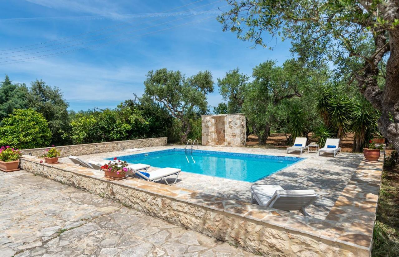 Olivegrove Villa - Nestled In Olive Trees With Private Pool, By Zantewize Tragaki Exteriör bild