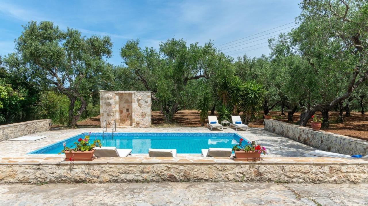 Olivegrove Villa - Nestled In Olive Trees With Private Pool, By Zantewize Tragaki Exteriör bild